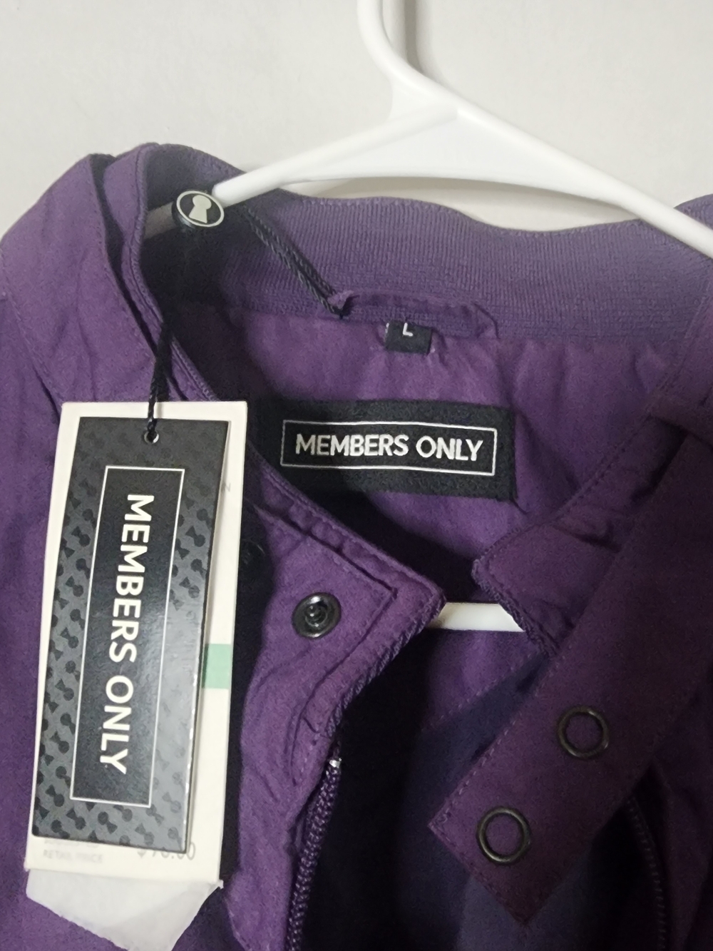 NWT Members Only Purple Field Bomber Jacket - Picture 4 of 7